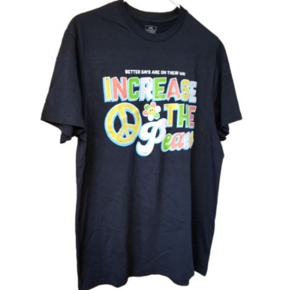 ❤️🛍️ NWOT "Increase the Peace" Black Short Sleeve Unisex T Shirt Size L❤️🛍️ - Picture 1 of 9